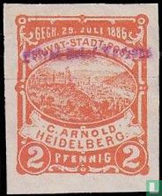 Heidelberg Castle (with overprint)  