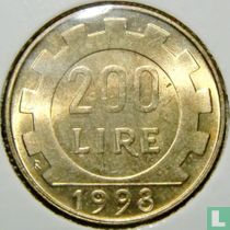 Italy 200 lire 1998