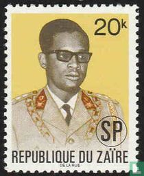 General Mobutu mit Aufdruck