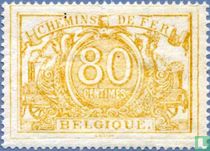Chiffres blancs sur fond ligné