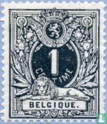 Lion couchant with Coat of Arms