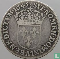Frankrijk ¼ écu 1645 (A - punt)