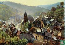 Morgengrauen in Monschau in der Eifel