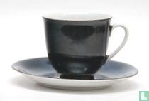 Koffiekop en schotel - Wilma - Zwart wit - Mosa Select