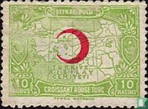 Landkarte und Roter Halbmond