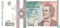 Roumanie 1.000 Lei 1991