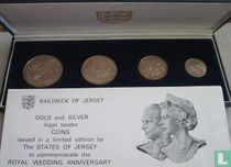Jersey mint set 1972 "25th Wedding anniversary of Queen Elizabeth II and Prince Philip"