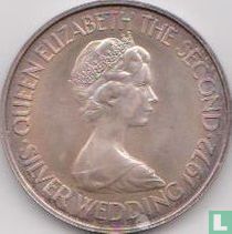 Jersey 2 pounds 1972 "25th Wedding anniversary of Queen Elizabeth II and Prince Philip"