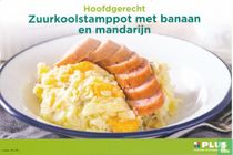 Zuurkoolstamppot met banaan en madarijn