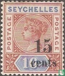 Queen Victoria with overprint