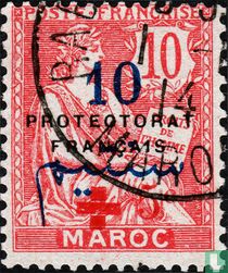 Type Mouchon, met opdruk