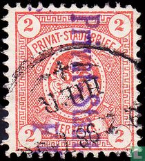 Herion Family coat of arms, with overprint 