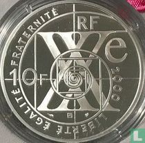 France 10 francs 2000 (PROOF) "XXth Century - the automobile"