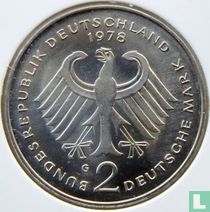 Germany 2 mark 1978 (G - Konrad Adenauer)