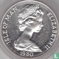Man 1 crown 1980 (PROOF - zilver) "1980 Winter Olympics in Lake Placid"