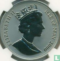 Insel Man ½ Crown 2000 "Millennium 2000 - the Future"