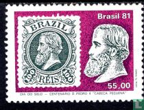 8 Timbres Anciens Du Brésil Années 1800 - Page D'album Philatélique - Occasion, Non Certifiés