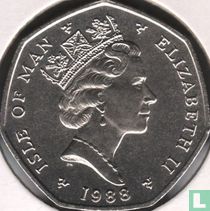 Insel Man 50 Pence 1988 (BA) "Christmas 1988"