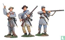 Infanterie confédéré dans REDINGOTES Firing Set ligne 1