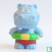 Nijlpaard avec bande de baignade