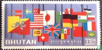 Flags of the world at half-mast