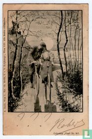 Liebe auf dem fahrrad "Kuss"