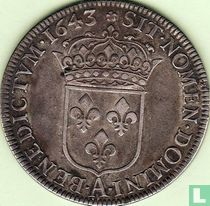 Frankrijk ½ écu 1643 (LOUIS XIII - A - roos)