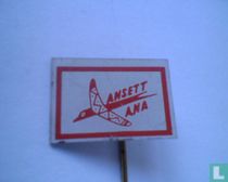 Ansett ana (rood op grijs)