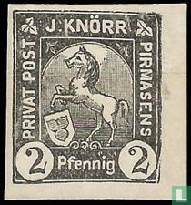 Springendes Pferd mit Wappen