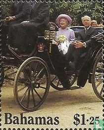 Queen Elizabeth in Horse-drawn Carriage