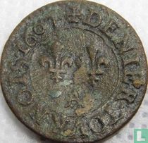 Frankrijk denier tournois 1607 (A)