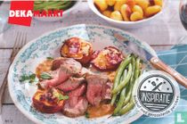 Rosbief met geroosterde perziken