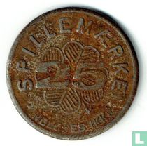 25 Spillemærke - Indløses Ikke (staal bekleed met messing)