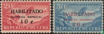 Express stamp with overprint
