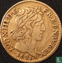 Frankrijk ½ louis d'or 1641 (met ster na legenda)