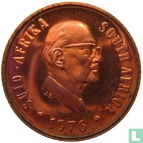 Afrique du Sud 1 cent 1976 "The end of Jacobus Johannes Fouche's presidency"