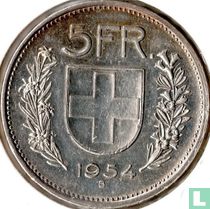 Schweiz 5 Franc 1954