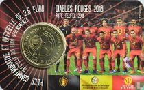 Belgien 2½ Euro 2018 (Coincard - FRA) "Rote Teufels"
