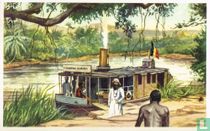 De Missionarissen zetten het werk der pioniers voort. D "Sint Pieter Claver" op de Kwilu-rivier