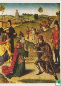 Abraham en Melchisedech (zijpaneel uit Het laatste Avondmaal)