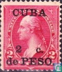 USA-Briefmarken mit Aufdruck