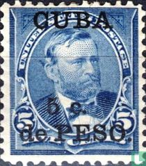 USA-Briefmarken mit Aufdruck