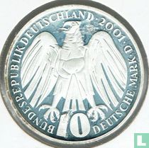 Deutschland 10 Mark 2001 (PP - D) "50 years Federal Constitutional Court"