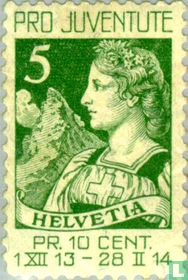 Helvetia and Matterhorn