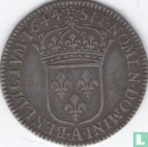 Frankrijk 1/12 écu 1644 (A - roos tussen 2 punten)