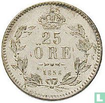 Suède 25 öre 1856