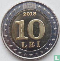 Moldova 10 lei 2018 "25 years national currency"