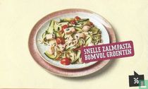 Snelle zalmpasta bomvol groenten