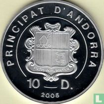 Andorra 10 diners 2005 (PROOF) "Habemus papam"
