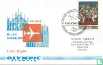 1st flight Athens-Milan-Dusseldorf 1971